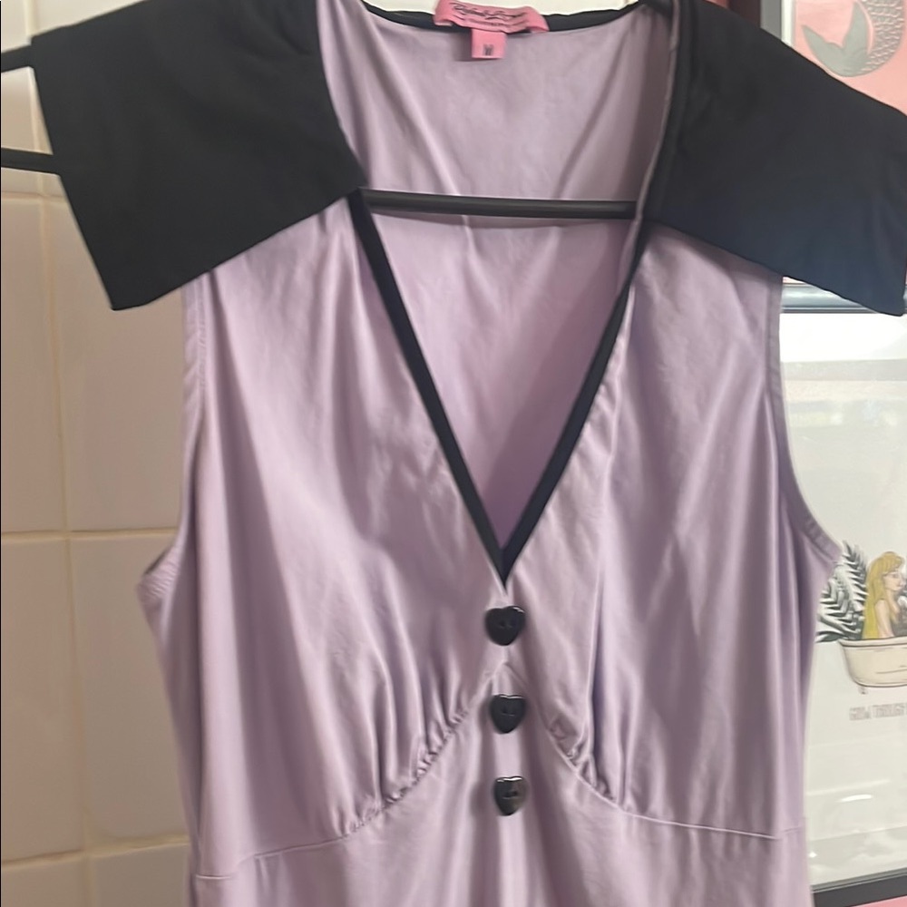 Rebel love designs Purple and Black Dress with front heart shaped pockets